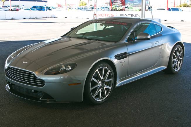 The Aston Martin Vantage S is one of the many high perfromance sports cars available to drive at Exotics Racing Las Vegas, Thursday Oct. 25, 2012.
